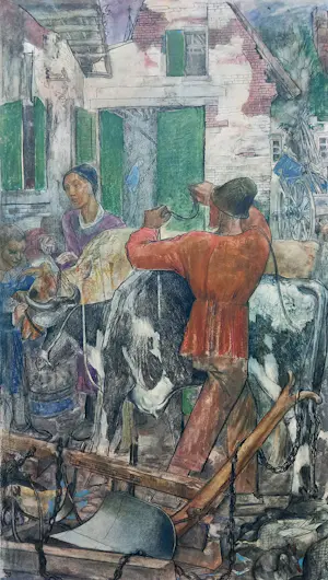 Willem van Konijnenburg - De Hoeve, litho naar het origineel uit 1925 kaufen? Bieten Sie von 75!