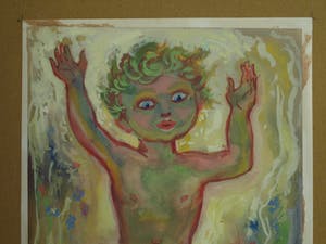 Klaas Pijlman - Gouache , “Putto” – 1956 kopen? Bied vanaf 50!