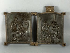 Ethiopie - 201202 - ANTIQUE Ethiopian African wooden 19th century coptic icon - Ethiopia. kopen? Bied vanaf 1!