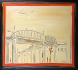 Erik Pape - Olieverf op doek, Place Stalingrad kopen? Bied vanaf 150!