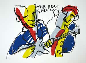 Herman Brood - Zeefdruk, The beat goes on verkocht voor € 200!