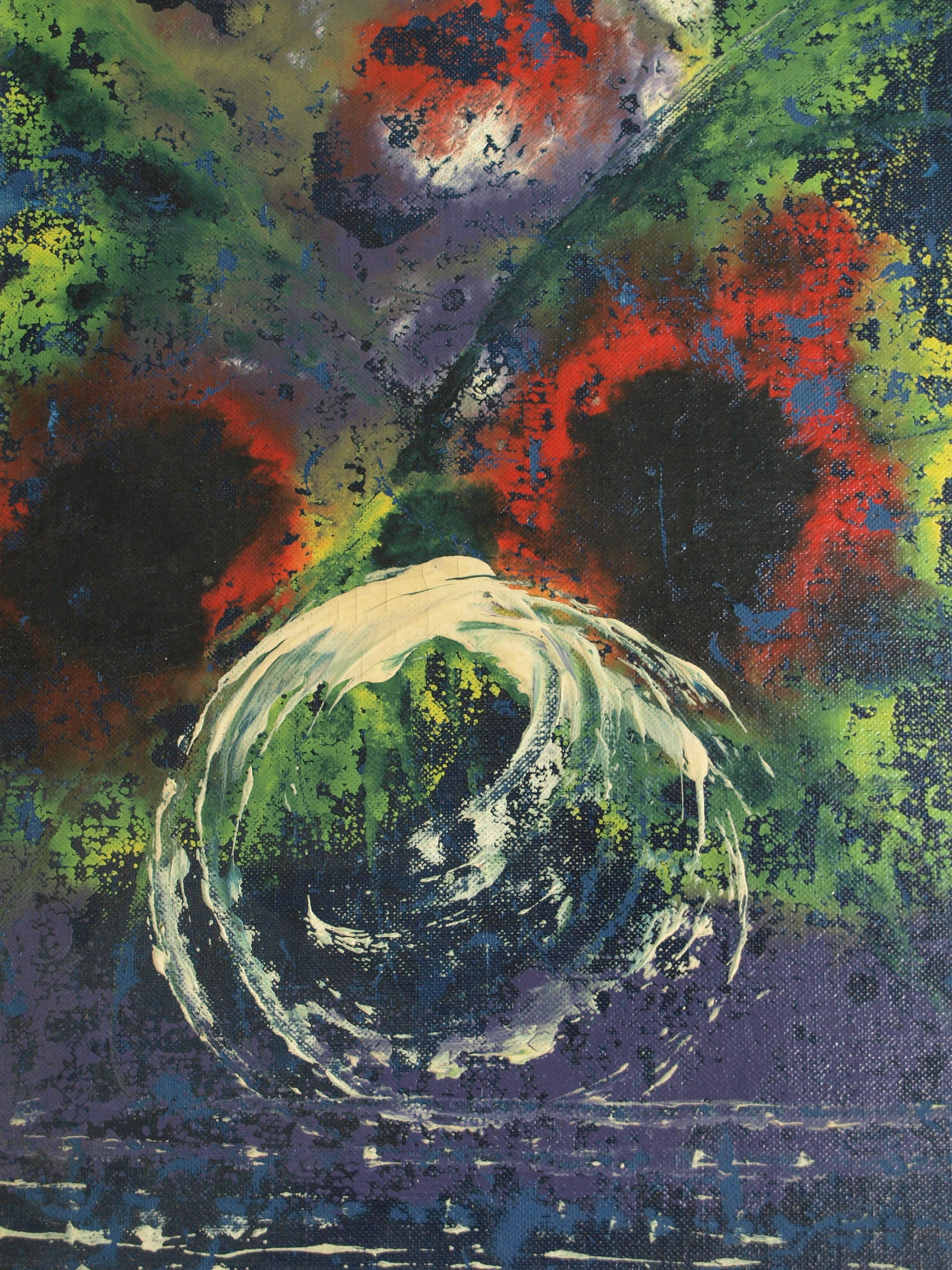 Niet of onleesbaar gesigneerd - Olieverf op board , Abstract bloemstilleven – ingelijst – ca 1965 kopen? Bied vanaf 1!