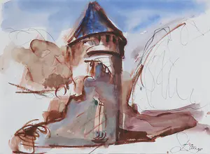 Franscz Witte - Aquarel, Zonder titel kopen? Bied vanaf 1!