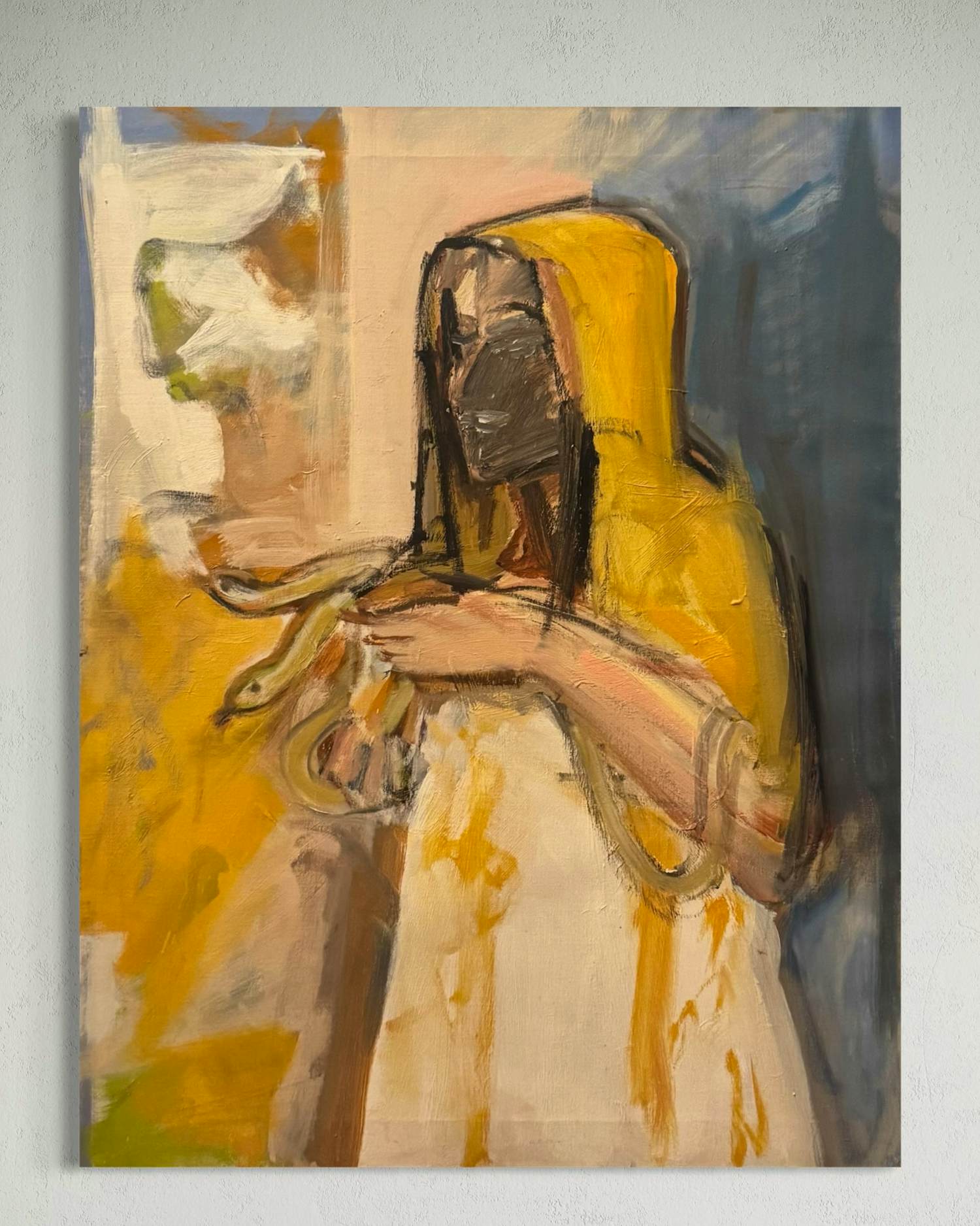 Marcus De Vestele - Der Schlangenzähmer – Großes Gemälde auf Leinwand, um 1970 kopen? Bied vanaf 200!