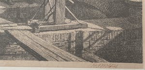 Dirk Harting - 1x Westsingel Amersfoort + 1x Koppelpoort Amersfoort (onleesbaar gesigneerd) kopen? Bied vanaf 1!