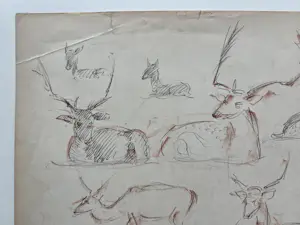 Douwe Jan van der Zweep - Herten. Atelierstempel. kopen? Bied vanaf 89!