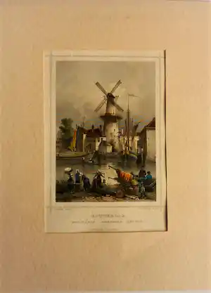 Johann Gabriel Friedrich Poppel - Korenmolen te Rotterdam verkauft für € 25!