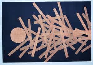 Pol Bury - 40 BÂTONS et 1 CERCLE -Litho, oplage 75 ex. -signatuur, nummer, titel in potlood verkocht voor € 200!