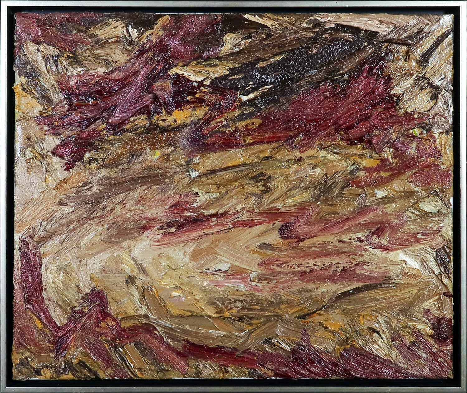 Jan de Beus - Pasteus olieverf op doek, Landschap Muiderberg - Ingelijst verkocht voor € 400!