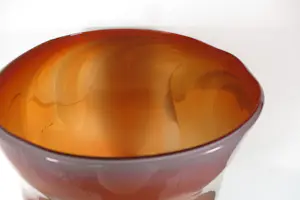 Bernard Heesen - Glasobject, Zeer grote oranje vaas kopen? Bied vanaf 400!