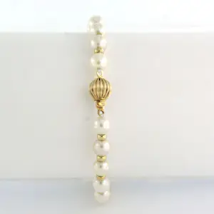 14k geel gouden armband met parel - 18.5 cm kopen? Bied vanaf 150!