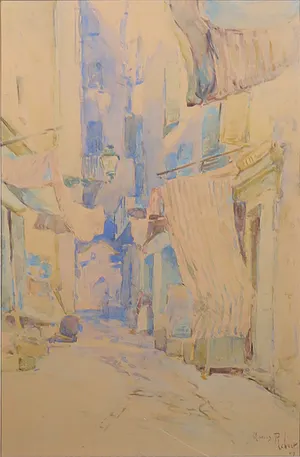 Marius Hubert-Robert - Aquarel, Zonder titel - Ingelijst kopen? Bied vanaf 1!