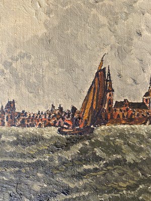 Niet of onleesbaar gesigneerd - Hollandse school - zee kopen? Bied vanaf 1!