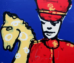 Herman Brood - zeefdruk op doek: Huzaar kopen? Bied vanaf 550!