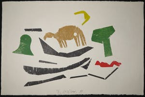 Carel Visser - Houtsnede op geschept papier, Zonder titel kopen? Bied vanaf 150!