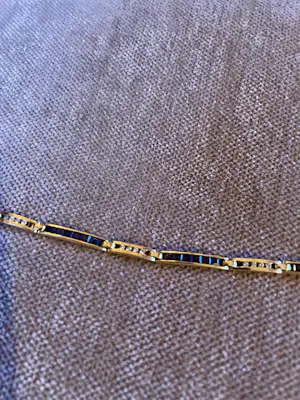 Armband met briljant en saffier kopen? Bied vanaf 300!