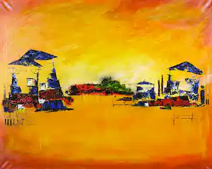 Henk Kuijpers - Acryl op doek, Olympia vendu pour 170€ !