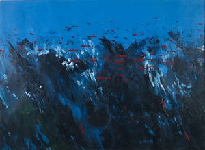 Franscz Witte - Olieverf op papier, Onderwaterleven - ingelijst kopen? Bied vanaf 1!