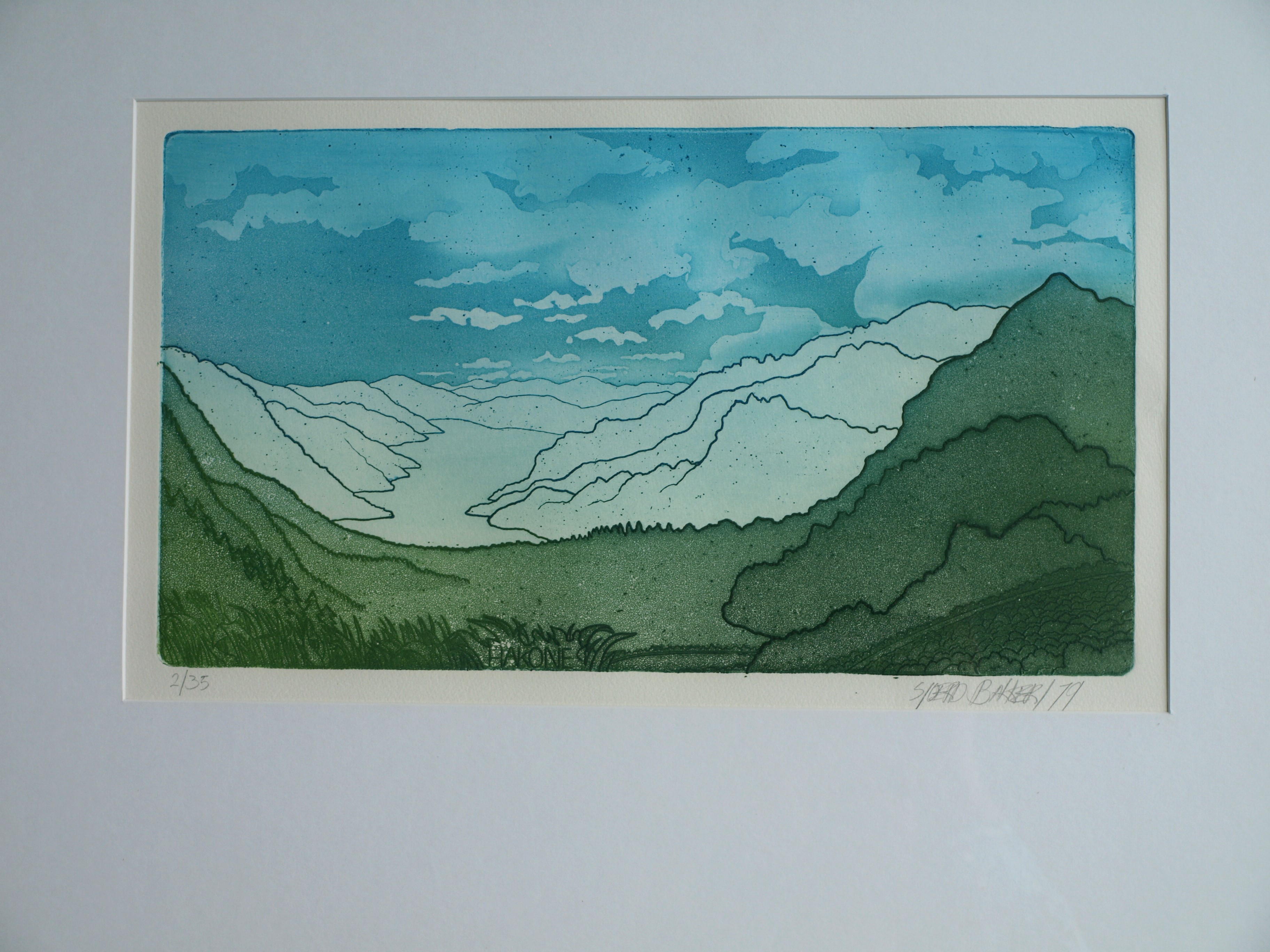 Sjoerd Bakker - Ets en aquatint , Hakone – gesigneerd & ingelijst - 1979  kopen? Bied vanaf 1!