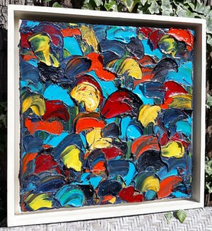 Jac Gijzen - Abstracte compositie, olieverf op doek (in originele lijst) kopen? Bied vanaf 395!