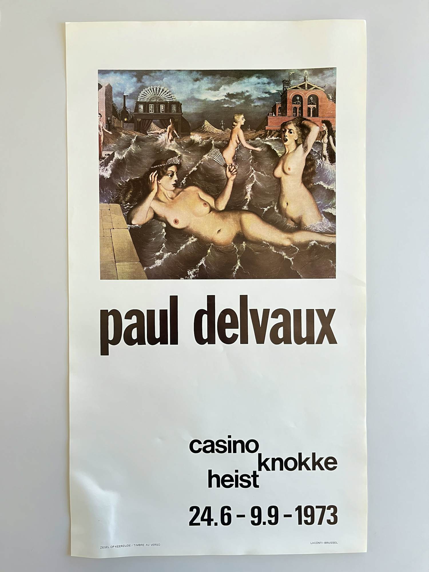 Paul Delvaux - Poster tentoonstelling Casino Knokke verkocht voor € 20!