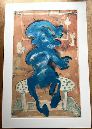 Lucebert - Blauw figuur kopen? Bied vanaf 295!