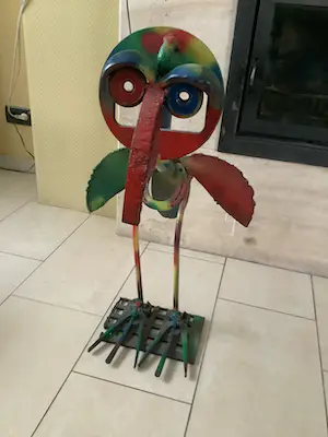 Wim Cerneus - Koopje : Prachtig beeld van een vogel , beschilderd door Herman Brood kopen? Bied vanaf 750!