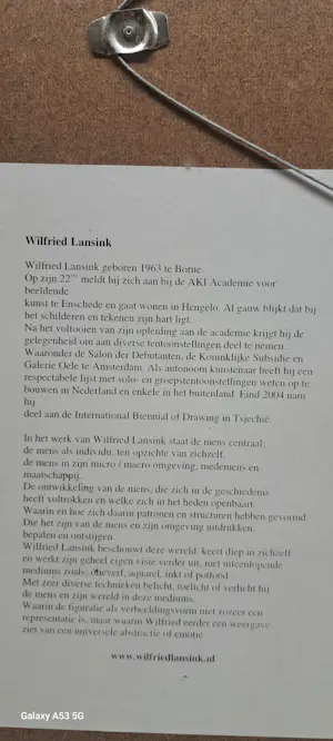 Buy Wilfried Lansink - Zonder titel? Bid from 45!