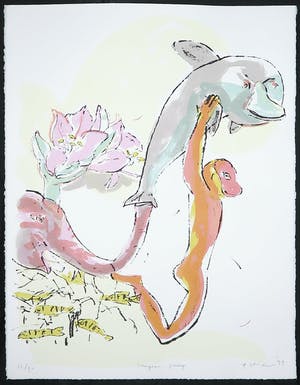 Buy Anton Vrede - Litho, Bungee jump? Bid from 1!