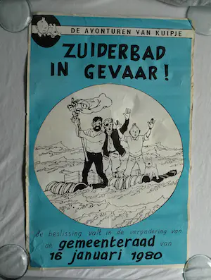 Opland - en (naar) Hergé (Kuifje): 3x Affiche Zuiderbad Amsterdam – 1979-1980 kopen? Bied vanaf 1!