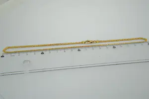 82 - Stijlvol 18 karaat geel gouden konings collier - vierkante schakel kopen? Bied vanaf 640!