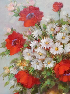 Harry Koolen - Bloemstilleven in koperen pot. kopen? Bied vanaf 149!