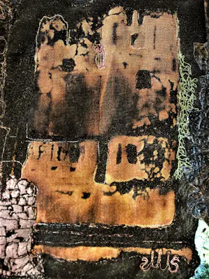 Saskia Weishut Snapper - Amsterdamse textielkunstenares - gemengde techniek "Nacht" kopen? Bied vanaf 34!