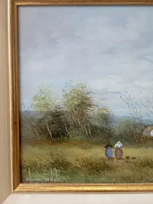 Olivier Denato - Geanimeerd landschap met boerenvrouwen kaufen? Bieten Sie von 180!