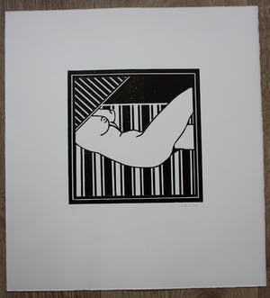 Niet of onleesbaar gesigneerd - Houtsnede: Naakt kopen? Bied vanaf 1!