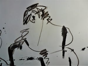 Anton Heyboer - 2 Vrouwen .Mooie krachtige schildering en aparte voorstelling . kopen? Bied vanaf 250!