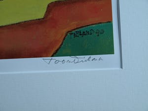 Toon Tieland - Handgesigneerde prent , “De koperen zomer” - ingelijst – 1990 kopen? Bied vanaf 1!
