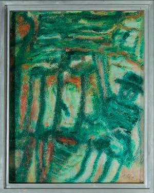 Pieter Haan - Acryl op board, Zonder titel - Ingelijst kopen? Bied vanaf 1!