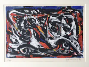 Theo Wolvecamp - compositie - 1989 - ingelijst kopen? Bied vanaf 265!