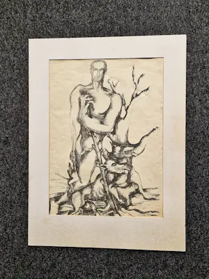 Ossip Zadkine - Grote omstreeks 1930 lithografie op papier - zonder titel - potloodgesigneerd kaufen? Bieten Sie von 50!