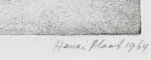 Henri Plaat - Ets, Landschap met figuren kopen? Bied vanaf 35!