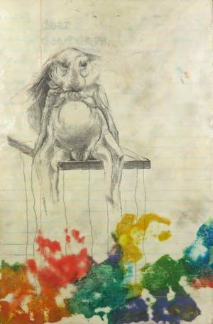 Ulrike Rehm - Gemengde techniek op encaustiek op paneel, Notiz I kopen? Bied vanaf 1!