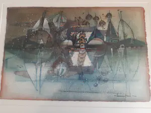 Francis Vannerum - Zeefdruk, Abstracte, Fantasie voorsteling. kopen? Bied vanaf 60!