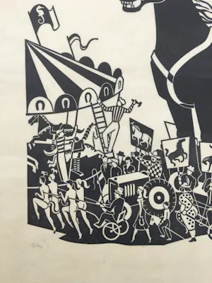 Gerd Arntz - Het grote paard - Verborgen leiders - 1955/1986 kopen? Bied vanaf 250!