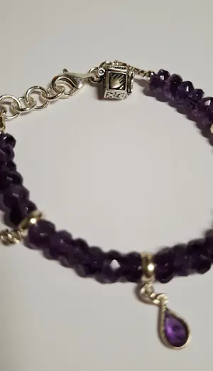 Nieuwe zilveren bedel Armband van natuurlijke facetgeslepen Amethist kopen? Bied vanaf 125!