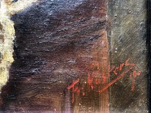 Niet of onleesbaar gesigneerd - Prachtig heel groot stilleven - vaas bloemen op kanten kleed. kopen? Bied vanaf 10!