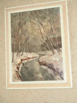 Jan Baartmans - Olieverfschilderij - Sneeuwgezicht kopen? Bied vanaf 100!
