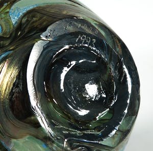 Jean Claude Novaro - Bijzondere glazen vaas met lusterglazuur kopen? Bied vanaf 200!