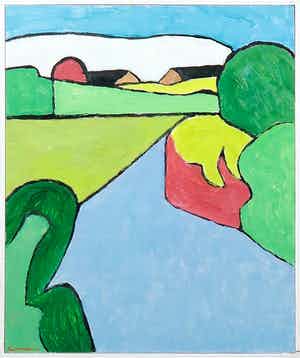 Paul Overhaus - Olieverf op board, Koolzaad II - Ingelijst verkocht voor € 50!