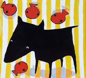 Peter Bastiaanssen - Hond met vissen verkocht voor € 275!